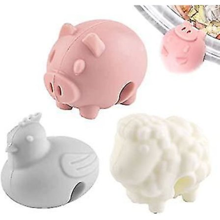3 Silikon Grytelokkløftere Dyr Formet Sølsikker Holder