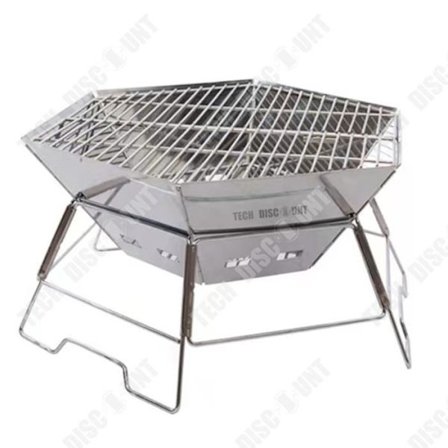Hexagonal grill - TD - Campinggrill - Portabel - Rostfritt stål - 4,3 kg