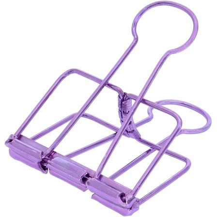 Ekstra store clips 51 mm, store papirclips lilla til kontor og skole (15 stk)