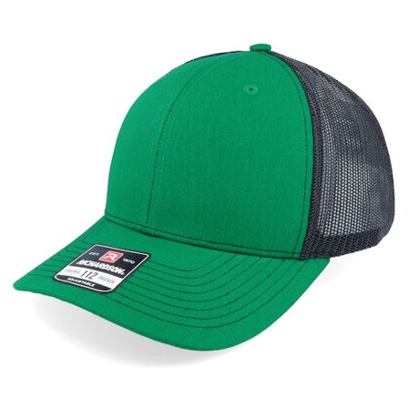 Richardson - Green trucker Czapka Z Daszkiem - 112 Split Kelly/Black Trucker @ Hatstore