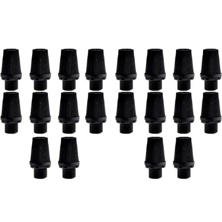 Ljuskrona Vajerlås Spänne, Plast Kabelklämma Kontakt kompatibel Pendellampa Armatur, Pendel Dragavlastning Plastkontakter 20st, Svart, 15.5*