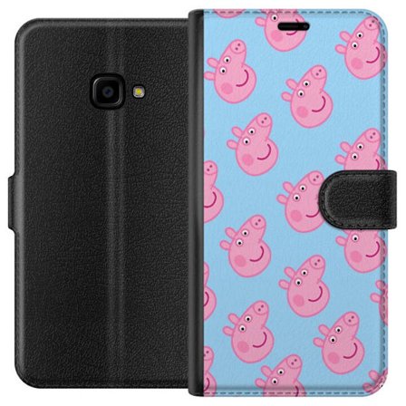 Kompatibelt Lommeboketui til Samsung Galaxy Xcover 4 Peppa Pig spedbarnsfigur i pastellfarger, søt tegnet barneillustrasjon med myk minimalistisk sti
