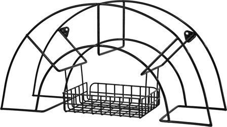 Nyby Bruk 6017-8 Slangeholder med kurv Svart, Vanning