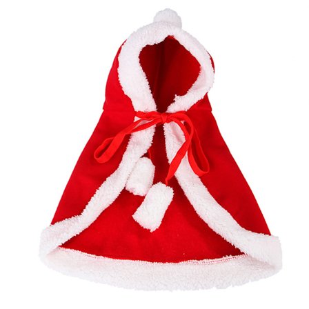 Christmas Pet Cloak Santa Cape Soft Dogs Klassisk Söt Pet Dress Outfit Rolig Bekväm Kappa För Hund Katt