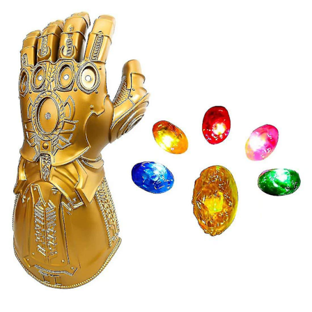 LED Lysende Thanos Infinity Handske Til Den Elektroniske Næve PVC Handsker Med Batterier (hs)