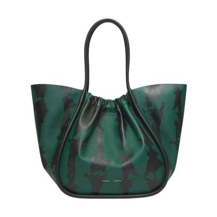 Proenza Schouler, Tie Dye Ruched Tote Groen, Dames, Maat:ONE Size
