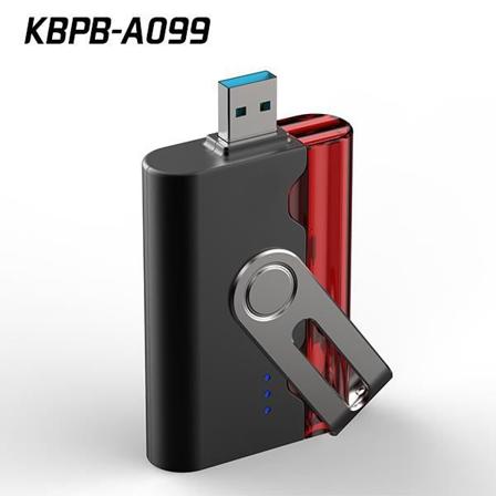 Bærbart eksternt batteri 2600 mAh (sort)
