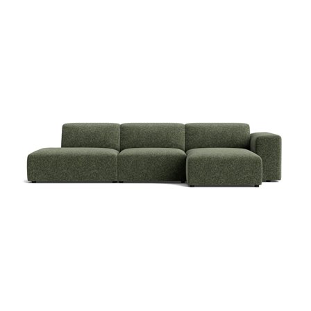 Soma Chaiselongue-Sofa, rechts | Open end in Genesis Grün, modernes Design, hoher Sitzkomfort, ergonomische Form, Höhe 75cm, gemütlich.