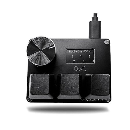 Osu O3c Hurtig Udløser Hall-Switches Wooting Magnetiske Røde Switch Tastatur Med Knob Skærm Kopiér Indsæt Genvej (sort)