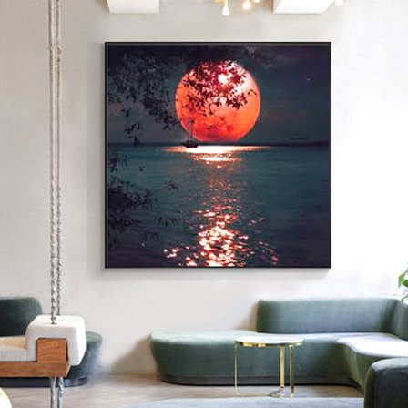 Nyt 5D Diamantmaleri Landskab Fuld Diamant Krydssting Stick