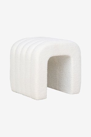House Nordic - Puf Colma - Hvid - Fodskamler & puffer - Fra Homeroom