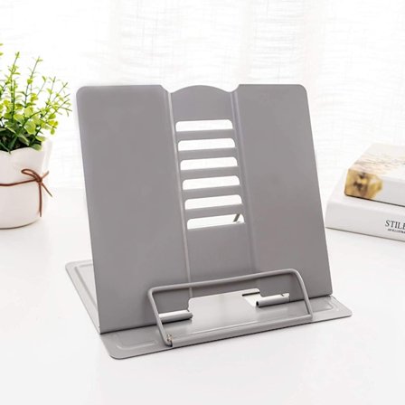 Metal læsehylde, justerbar opskriftsholder, sammenklappelig hylde f