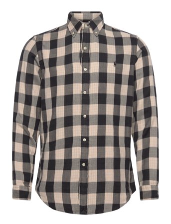 Custom Fit Plaid Double-Faced Shirt Black Polo Ralph Lauren