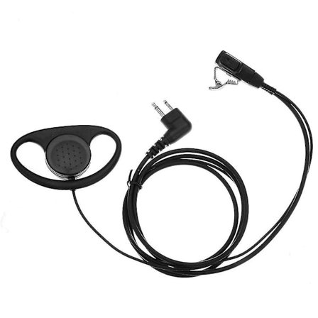 Universal D-formet 2-polet PTT Headset Øretelefon Motorola