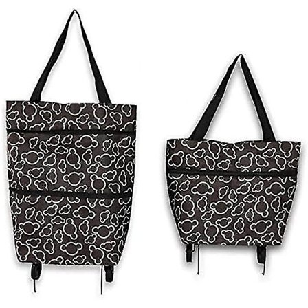 Lett sammenleggbar handlekurv-vogn-veske