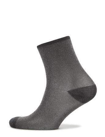Dina Solid Lingerie Socks Regular Socks Grå Becksöndergaard