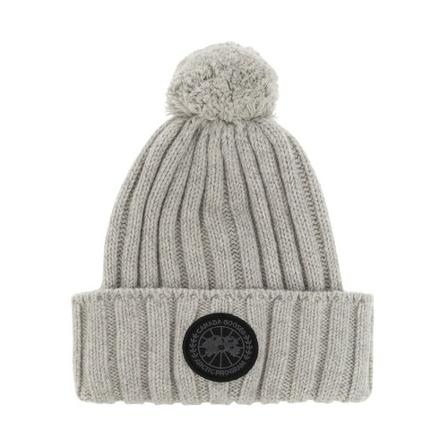 Canada Goose, Pompom beanie Grijs, Dames, Maat:ONE Size,wol