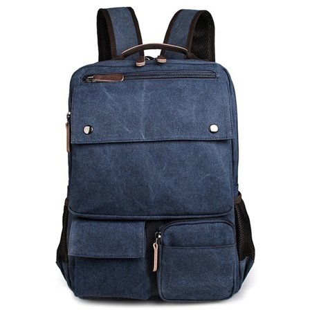 Denim Blue Compact Backpack for Men - Backpacks