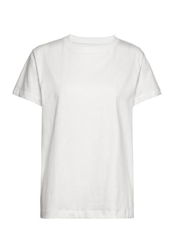 Freya T-Shirt - White T-shirts & Tops Short-sleeved Hvit STUDIO FEDER