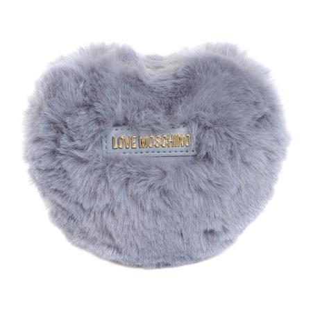 Love Moschino Clutch with shoulder strap , Grijs , Dames , Maat: ONE Size