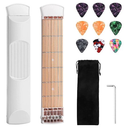 Pocket Guitar Practice Neck, Guitar Trainer 6 Fret Portable Guitar Chord Practice Tool För Nybörjare (FMY)