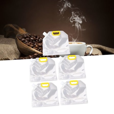 Förslutningsbara spannmålspåsar - Återanvändbara genomskinliga förvaringspåsar för spannmål, ris, flingor, mjöl, nötter - 5 kg