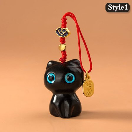 Wooden Cat Keychain Cat Keychain e Mobiltelefon Chain Wooden Pe