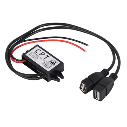 12V till 5V 3A DC-omvandlare Dubbel USB Bil Strömregulator Spänning Nedtrappning