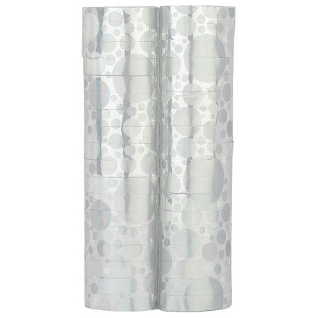 Serpentiner med Prickar Silver 2-Pack