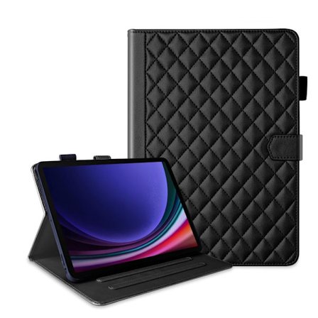 Samsung Galaxy Tab S9 FE+/S9+ Fodral i Läder med Rhombus Mönster