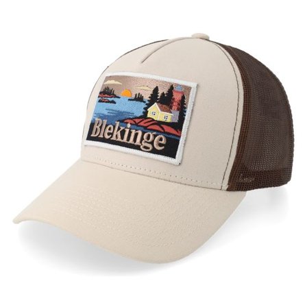 Wild Spirit - Beige trucker Keps - Swedish Blekinge Landscape Canvas Beige/Brown A-frame Trycjer @ Hatstore