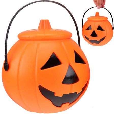 Halloween-hink pumpa - Stor godisskål för barn