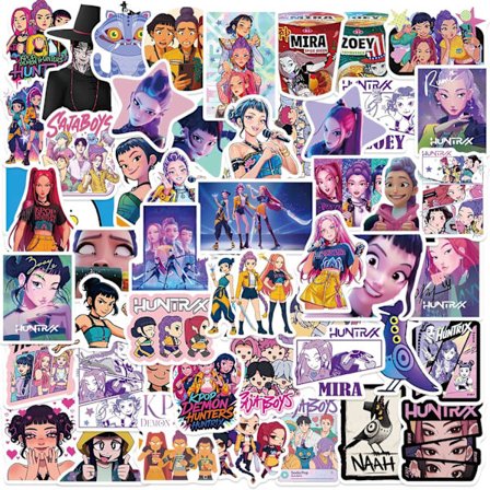 60 kpl Demon Movie Hunters -tarroja Korean Idol Girl Huntrix -tarroja Saja Boys -tarra Derpy Sussy vedenpitävä vinyyli{yh}