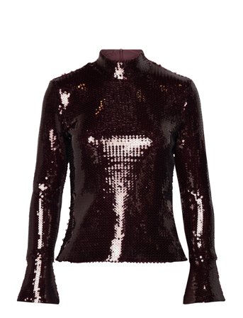 Dante6 Dante6-Paige Sequins Top - Burgundy - 34