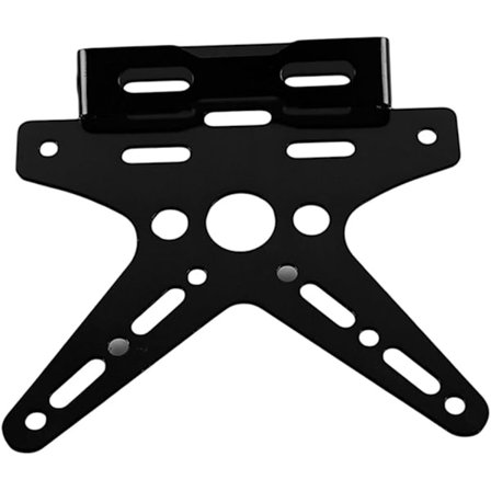 Motorcykel Nummerplade, Aluminiumlegering Baglygte Justerbar Foldbar Nummerplade Beslag, Motorcykel Modifikations Tilbehør (sort)