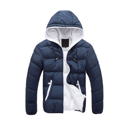 Vinterfrakker til mænd Vandafvisende hætteforet pufferfrakke til koldt vejr overtøj