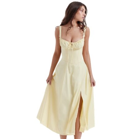 Dam Summer Grimma Smocked Maxiklänning Slit Grimma Klänningar