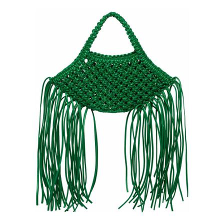 Yuzefi Mini Woven Basket Grøn, Dame Håndtasker, Størrelse: ONE Size