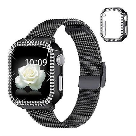 Kompatibel med Apple Watch 4 / 5 / 6 / SE / SE(2022) 40mm Quick Release Urrem Metal Milanese Urrem Udskiftningsurrem