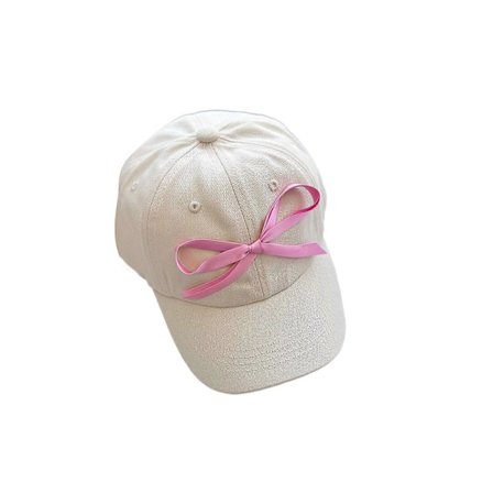 Komfortabel Baseball Kasket Bomuld Solhatte Moderigtig Unisex Baseball Kasket Sløjfehat Letvægts Solhat til Drenge Piger Beige