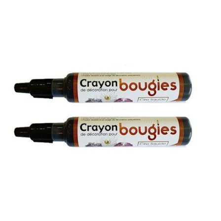 2 flytande vaxkritor för ljus - Svart