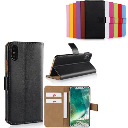 iPhone X/XS pung etui pung etui cover beskyttelse kort sort-