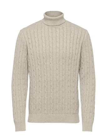 Selected Slhryan Structure Roll Neck - Beige - S