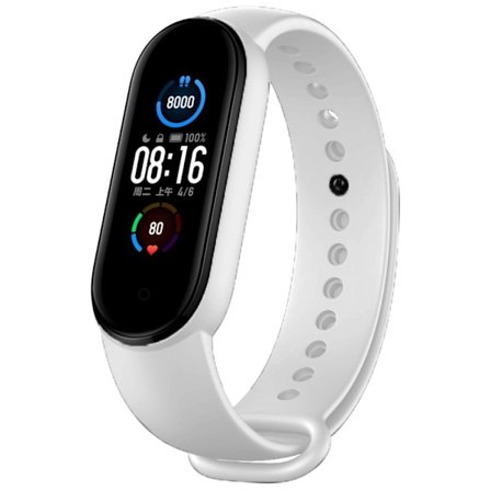 Silikonarmbånd Xiaomi Mi Band 5/6 Hvid