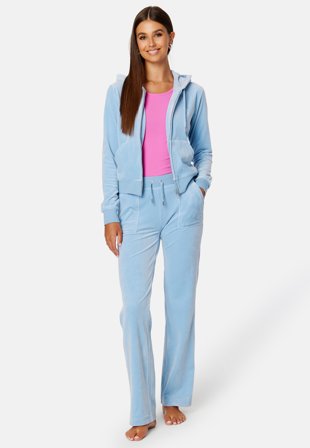 Juicy Couture Del Ray Classic Velour Pant Della Robia Blue Klær