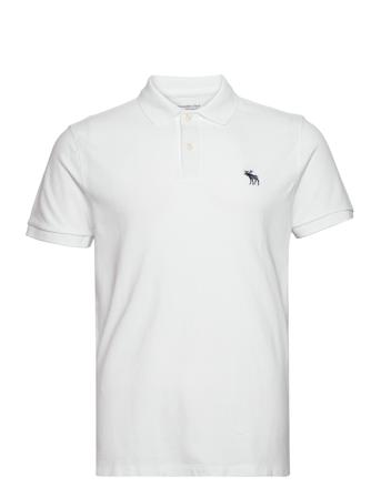 Anf Mens Knits Polos Short-sleeved Hvit Abercrombie & Fitch*Betinget Tilbud