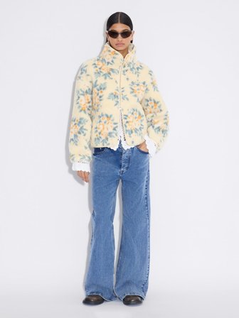 Holzweiler - Rype Fleece Jacket - Light Yellow Mix - Womens - XXS