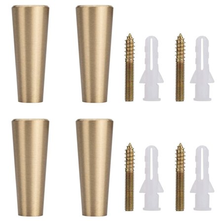 4Pak Gull Messing Dekorative Veggkroker Håndklekrok KONISK