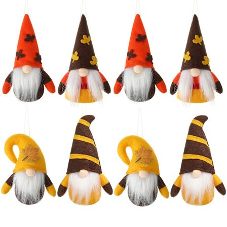Thanksgiving Fall Gnome Handgjorda Elf Prydnad (8 stycken)