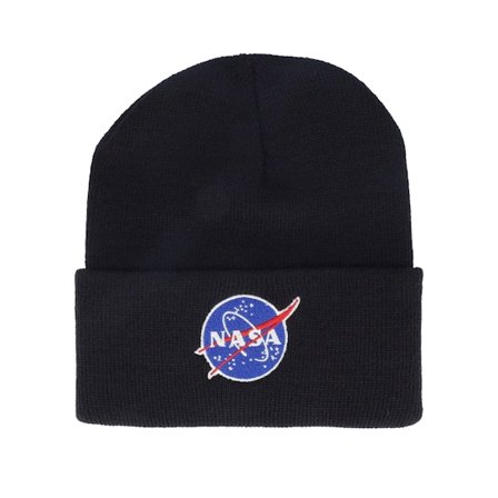 American Needle - Noir cuff Bonnet - Nasa Knit Black Cuff @ Hatstore